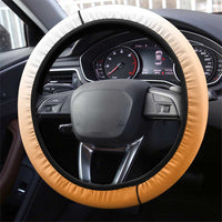 New Zealand Steering Wheel Cover Poutama Mix Orange Taniko Inspired Art LT05 - Polynesian Pride