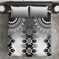 New Zealand Bedding Set Poutama Mix Gray Taniko Inspired Art LT05 Gray - Polynesian Pride