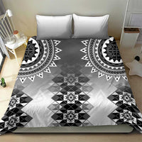 New Zealand Bedding Set Poutama Mix Gray Taniko Inspired Art LT05 - Polynesian Pride