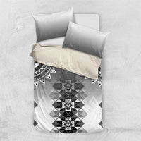 New Zealand Bedding Set Poutama Mix Gray Taniko Inspired Art LT05 US Twin 172cm x 218cm Gray - Polynesian Pride