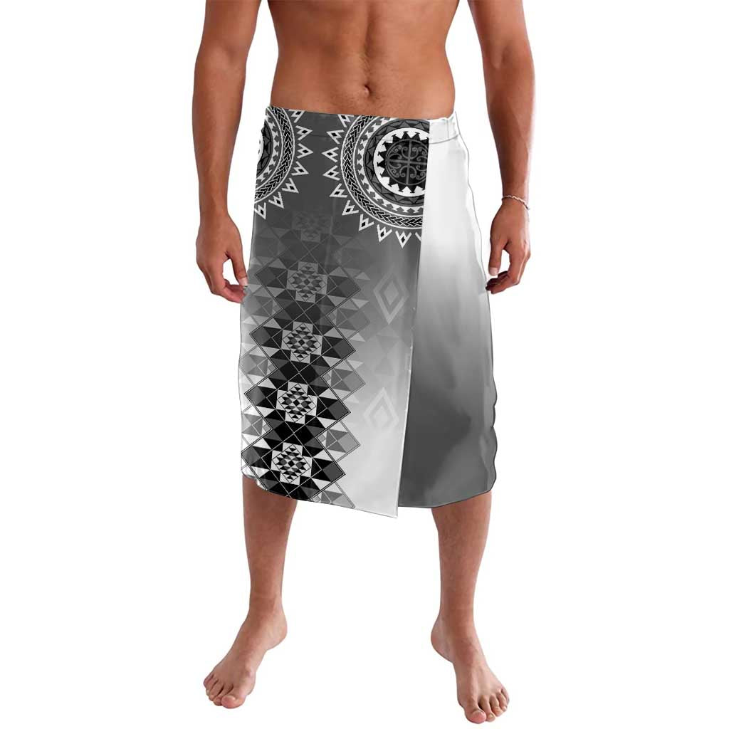 New Zealand Lavalava Poutama Mix Gray Taniko Inspired Art LT05 Gray - Polynesian Pride