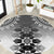 New Zealand Round Carpet Poutama Mix Gray Taniko Inspired Art LT05