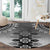 New Zealand Round Carpet Poutama Mix Gray Taniko Inspired Art LT05