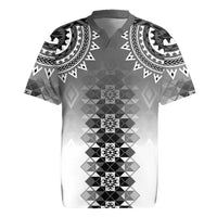 New Zealand Rugby Jersey Poutama Mix Gray Taniko Inspired Art LT05 Gray - Polynesian Pride