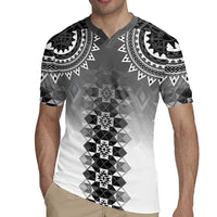New Zealand Rugby Jersey Poutama Mix Gray Taniko Inspired Art LT05 - Polynesian Pride