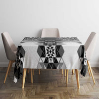 New Zealand Tablecloth Poutama Mix Gray Taniko Inspired Art LT05 - Polynesian Pride