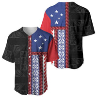 Samoa Flag Baseball Jersey Ula Fala With Samoan Siapo LT05 - Polynesian Pride