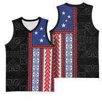 Samoa Flag Basketball Jersey Ula Fala With Samoan Siapo LT05 - Polynesian Pride