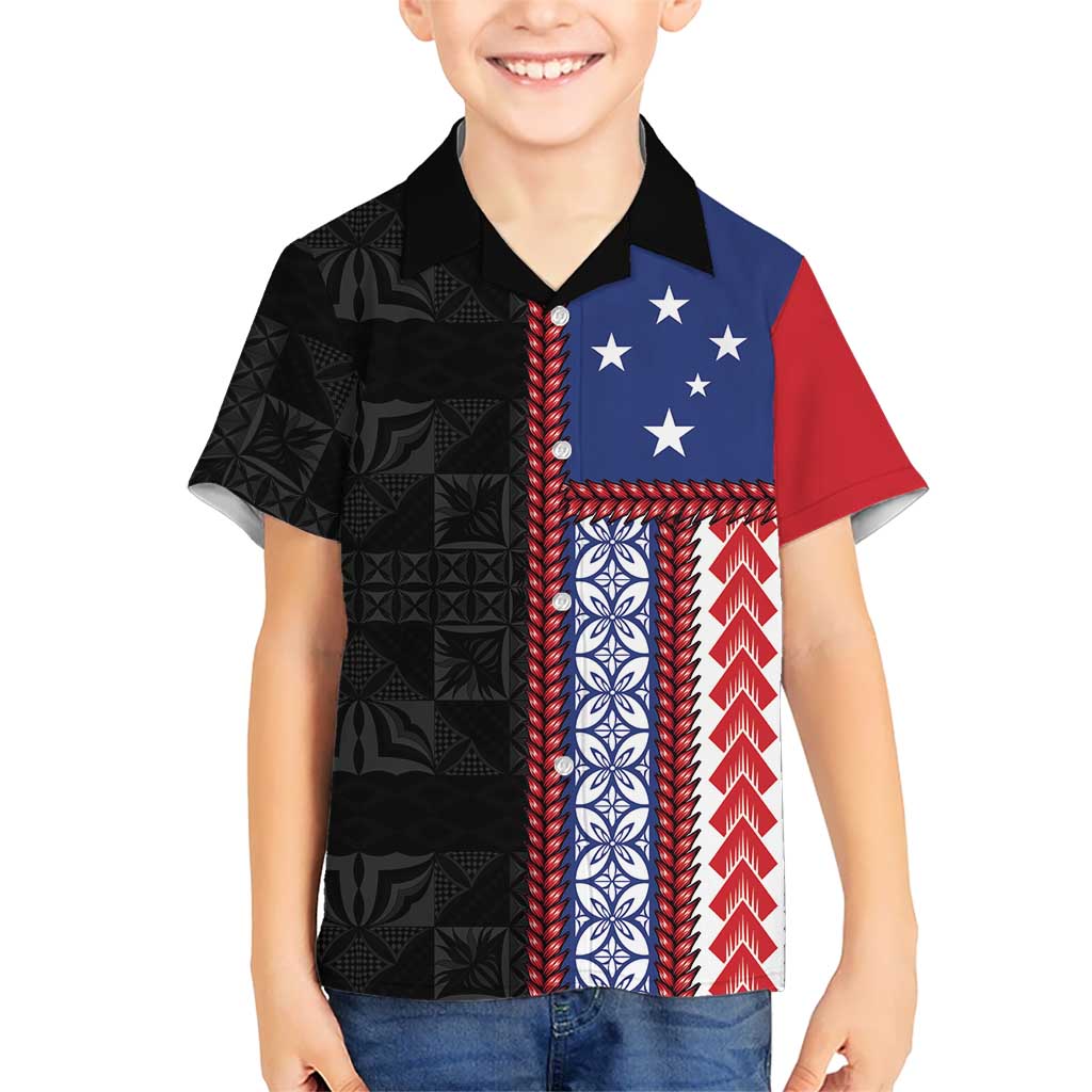 Samoa Flag Hawaiian Shirt Ula Fala With Samoan Siapo LT05 - Polynesian Pride