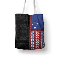 Samoa Flag Tote Bag Ula Fala With Samoan Siapo LT05 - Polynesian Pride