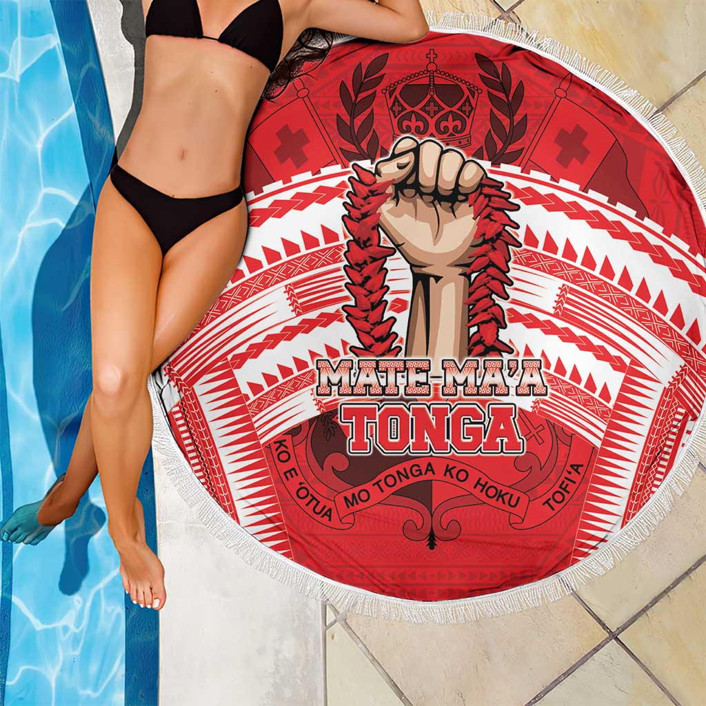 Tonga Rugby Mate Ma'a Beach Blanket Tongan Pride Unique Style LT05 - Polynesian Pride