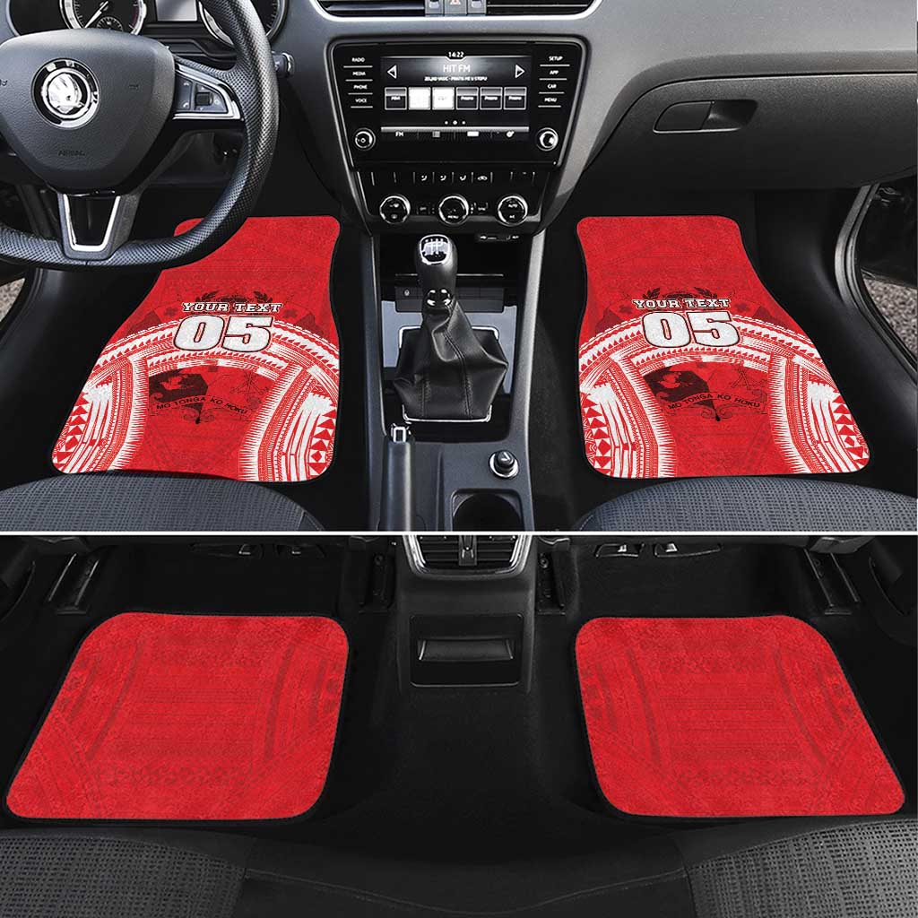Custom Tonga Rugby Mate Ma'a Car Mats Tongan Pride Unique Style LT05 Set 4pcs Red - Polynesian Pride