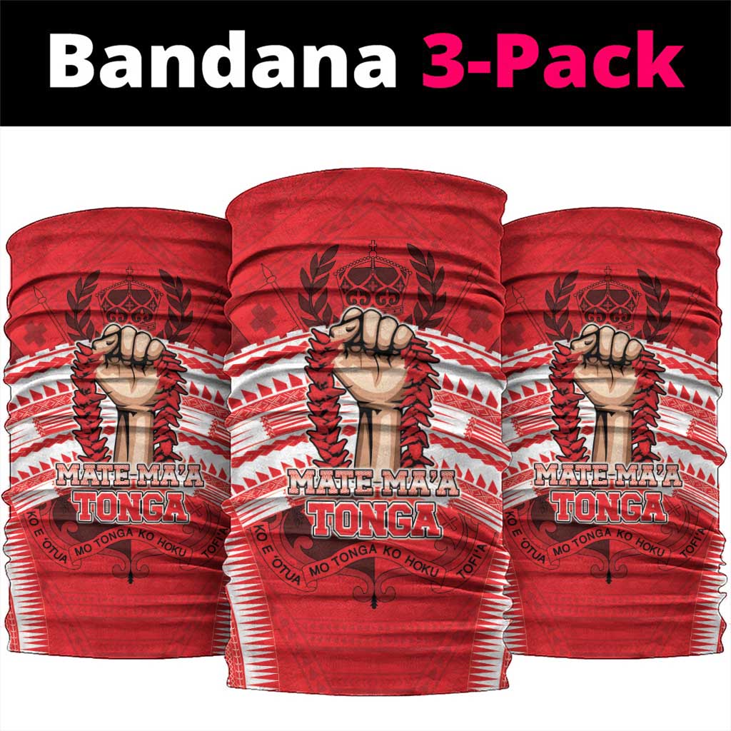 Tonga Rugby Mate Ma'a Neck Gaiter Tongan Pride Unique Style LT05 package One Size: 25*50cm Red - Polynesian Pride