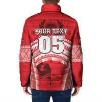 Custom Tonga Rugby Mate Ma'a Padded Jacket Tongan Pride Unique Style LT05 - Polynesian Pride