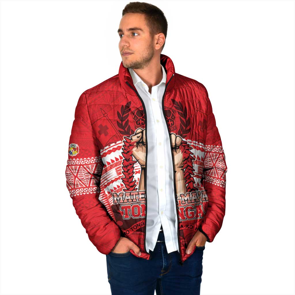 Custom Tonga Rugby Mate Ma'a Padded Jacket Tongan Pride Unique Style LT05 - Polynesian Pride
