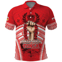 Custom Tonga Rugby Mate Ma'a Polo Shirt Tongan Pride Unique Style LT05 Red - Polynesian Pride