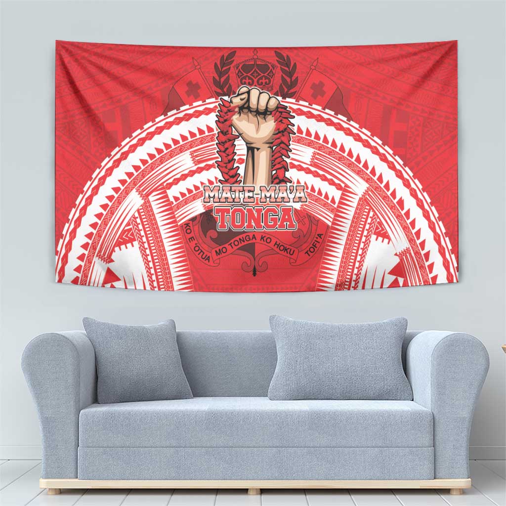Tonga Rugby Mate Ma'a Tapestry Tongan Pride Unique Style LT05 - Polynesian Pride