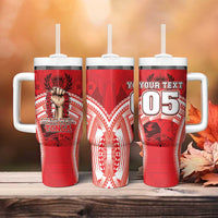 Custom Tonga Rugby Mate Ma'a Tumbler With Handle Tongan Pride Unique Style LT05 - Polynesian Pride