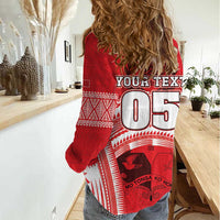 Custom Tonga Rugby Mate Ma'a Women Casual Shirt Tongan Pride Unique Style LT05 - Polynesian Pride