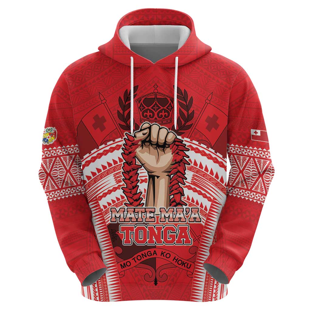 Custom Tonga Rugby Mate Ma'a Zip Hoodie Tongan Pride Unique Style LT05 - Polynesian Pride