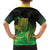 New Zealand Aotearoa Ruru Family Matching Off The Shoulder Long Sleeve Dress and Hawaiian Shirt Maori Fern Art Green