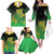 New Zealand Aotearoa Ruru Family Matching Off The Shoulder Long Sleeve Dress and Hawaiian Shirt Maori Fern Art Green