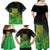 New Zealand Aotearoa Ruru Family Matching Off Shoulder Maxi Dress and Hawaiian Shirt Maori Fern Art Green