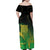 New Zealand Aotearoa Ruru Family Matching Off Shoulder Maxi Dress and Hawaiian Shirt Maori Fern Art Green