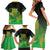 New Zealand Aotearoa Ruru Family Matching Short Sleeve Bodycon Dress and Hawaiian Shirt Maori Fern Art Green