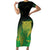 New Zealand Aotearoa Ruru Family Matching Short Sleeve Bodycon Dress and Hawaiian Shirt Maori Fern Art Green