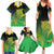 New Zealand Aotearoa Ruru Family Matching Summer Maxi Dress and Hawaiian Shirt Maori Fern Art Green