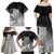 New Zealand Aotearoa Ruru Family Matching Off Shoulder Maxi Dress and Hawaiian Shirt Maori Fern Art Black