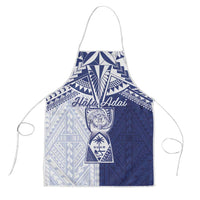 Northern Mariana Islands And Guam Apron Latte Stone With Tribal Pattern LT05 Blue - Polynesian Pride