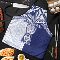 Northern Mariana Islands And Guam Apron Latte Stone With Tribal Pattern LT05 Blue - Polynesian Pride