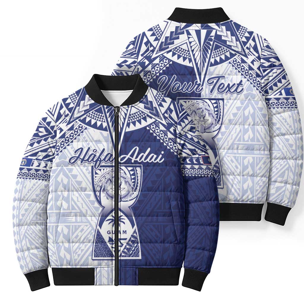 Personalised Northern Mariana Islands And Guam Bomber Puffer Jacket Latte Stone With Tribal Pattern LT05 - Polynesian Pride