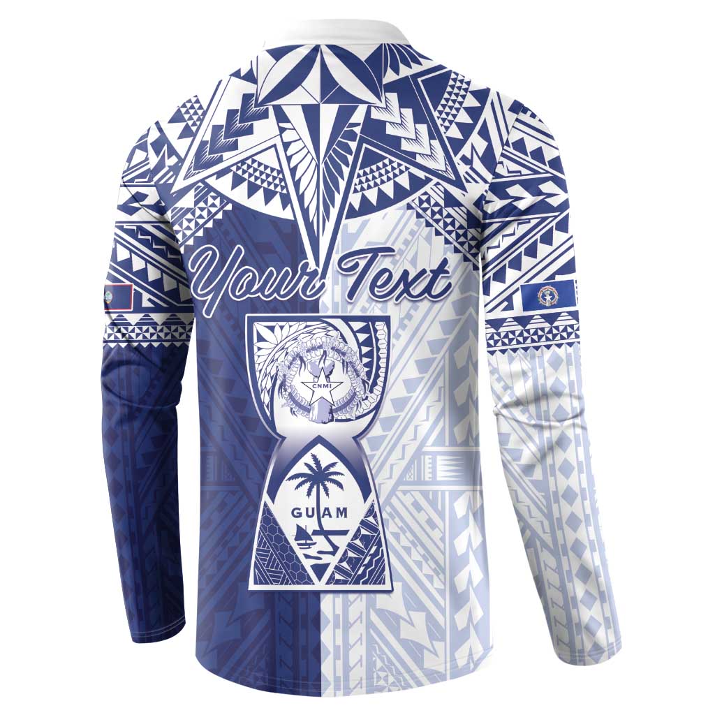 Personalised Northern Mariana Islands And Guam Button Sweatshirt Latte Stone With Tribal Pattern LT05 - Polynesian Pride