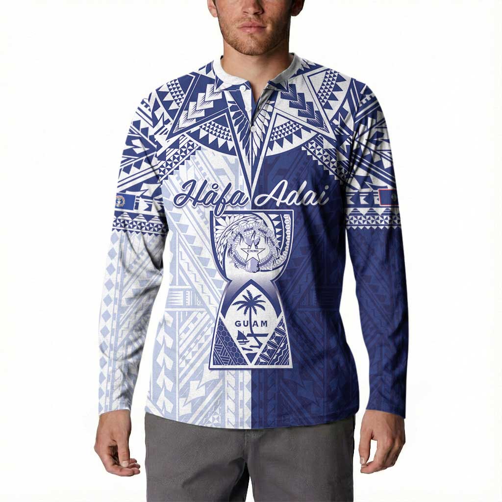 Personalised Northern Mariana Islands And Guam Button Sweatshirt Latte Stone With Tribal Pattern LT05 - Polynesian Pride