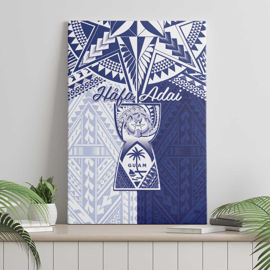 Northern Mariana Islands And Guam Canvas Wall Art Latte Stone With Tribal Pattern LT05 - Polynesian Pride