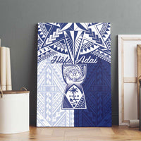 Northern Mariana Islands And Guam Canvas Wall Art Latte Stone With Tribal Pattern LT05 - Polynesian Pride