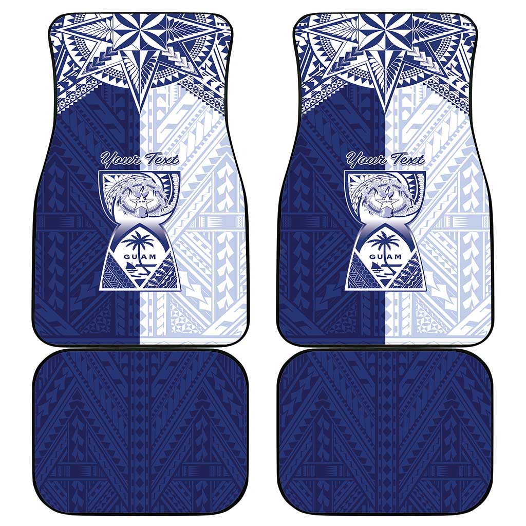Personalised Northern Mariana Islands And Guam Car Mats Latte Stone With Tribal Pattern LT05 - Polynesian Pride