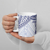 Northern Mariana Islands And Guam Ceramic Mug Latte Stone With Tribal Pattern LT05 - Polynesian Pride