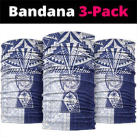 Northern Mariana Islands And Guam Neck Gaiter Latte Stone With Tribal Pattern LT05 package One Size: 25*50cm Blue - Polynesian Pride
