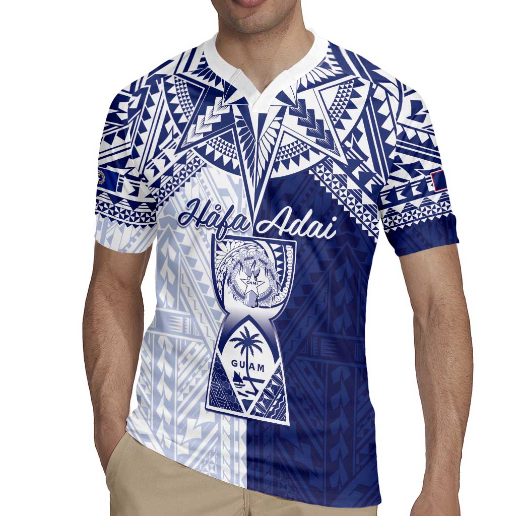 Personalised Northern Mariana Islands And Guam Rugby Jersey Latte Stone With Tribal Pattern LT05 - Polynesian Pride