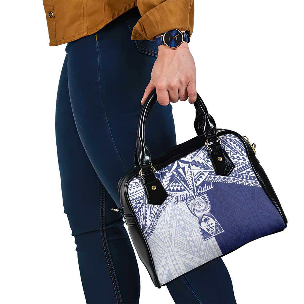 Northern Mariana Islands And Guam Shoulder Handbag Latte Stone With Tribal Pattern LT05 - Polynesian Pride