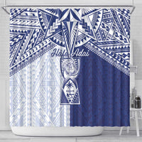 Northern Mariana Islands And Guam Shower Curtain Latte Stone With Tribal Pattern LT05 - Polynesian Pride