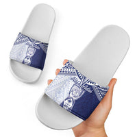Northern Mariana Islands And Guam Slide Sandals Latte Stone With Tribal Pattern LT05 - Polynesian Pride