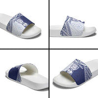 Northern Mariana Islands And Guam Slide Sandals Latte Stone With Tribal Pattern LT05 - Polynesian Pride