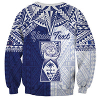 Personalised Northern Mariana Islands And Guam Sweatshirt Latte Stone With Tribal Pattern LT05 - Polynesian Pride