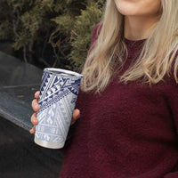 Northern Mariana Islands And Guam Tumbler Cup Latte Stone With Tribal Pattern LT05 - Polynesian Pride