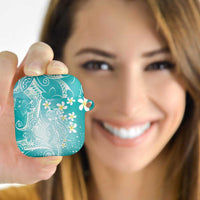 Polynesian Jellyfish AirPods Case With Plumeria Teal LT05 - Polynesian Pride